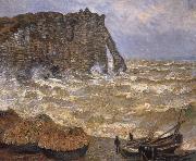 Claude Monet Rough Sea at Etretat oil painting picture wholesale